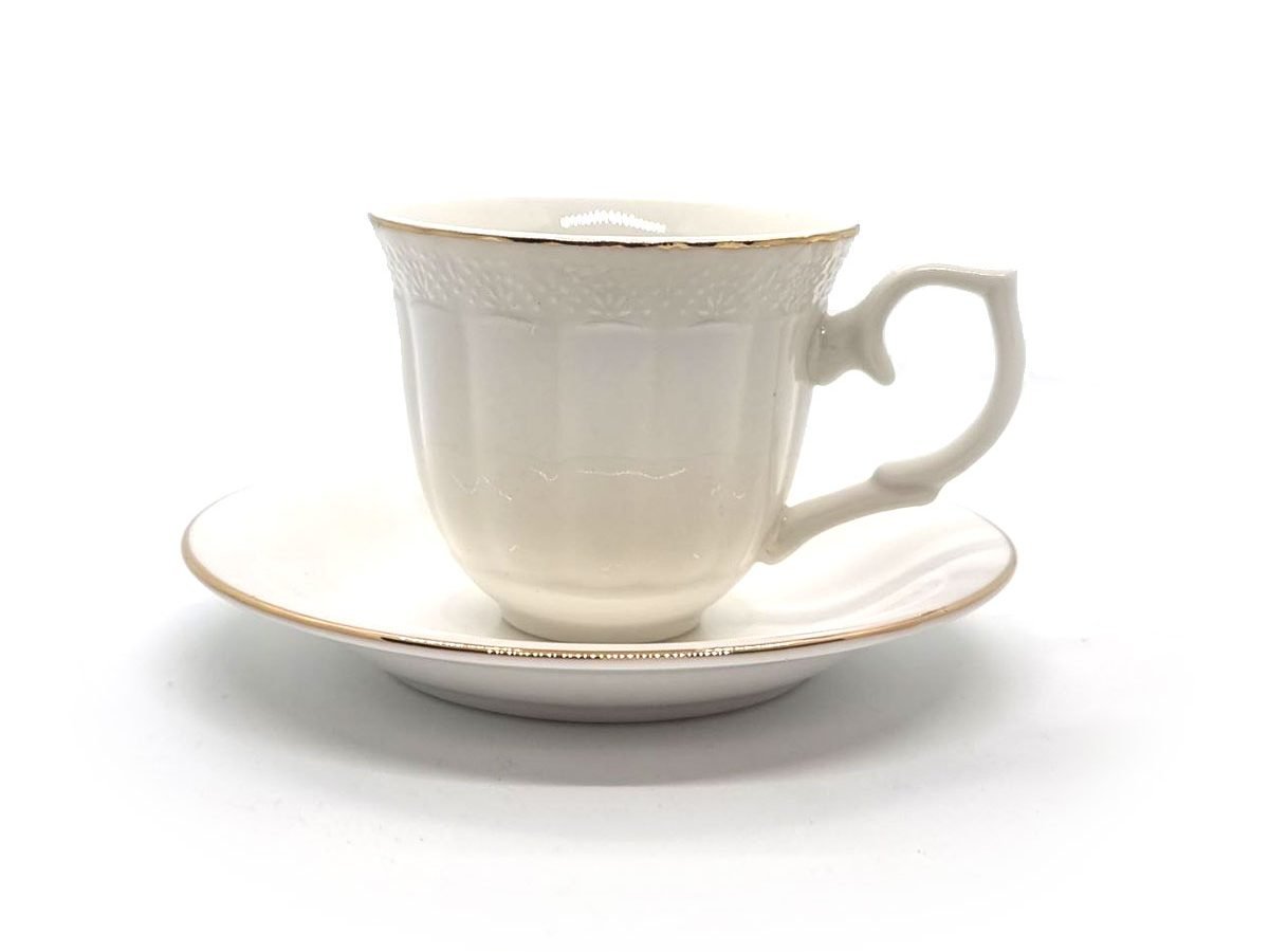 Luxury ceramic coffee cup and saucer set with spoon 260ml – Granchy