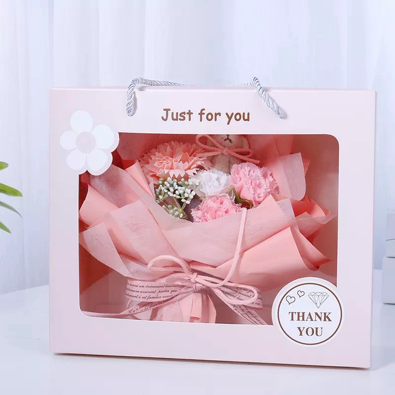 Vikakiooze Valentine's Day Creative Gift 18 Soap Rose Bundle Gift Box Cross Border Mother's Day Birthday Gift Soap Bouquet, Size: One Size