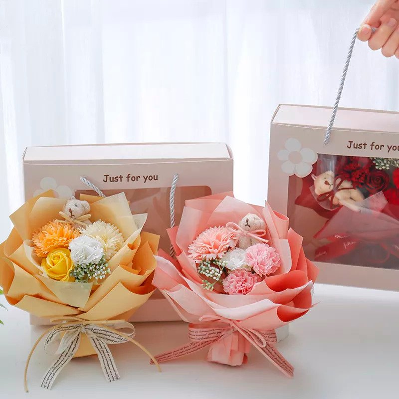 New roses soap flower portable gift box small bouquet Decoration, Holiday  Gift, Valentine's Day activity gift – Granchy